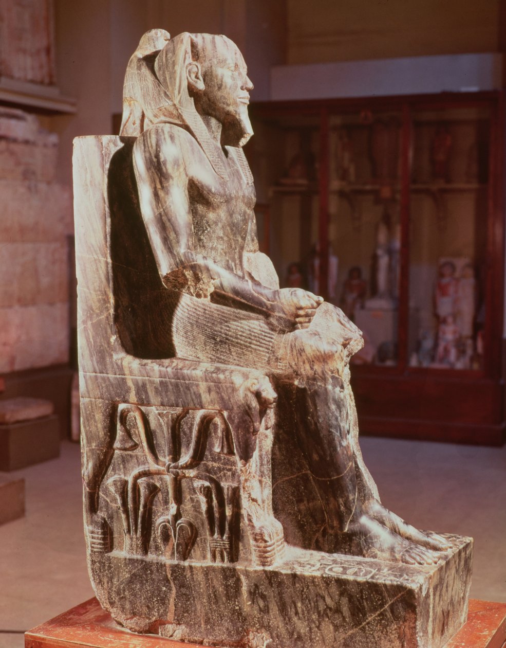 Estatua de Jafra entronizado de Egyptian 4th Dynasty