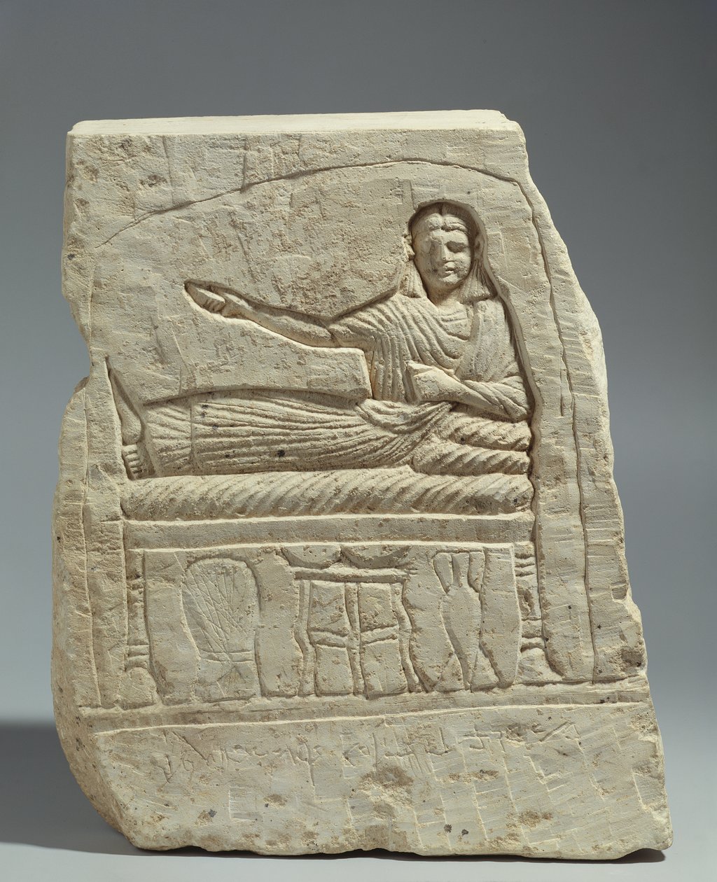Estela funeraria en nombre de la dama Artemisa, de Kom Abu Billo de Egyptian Ptolemaic Period