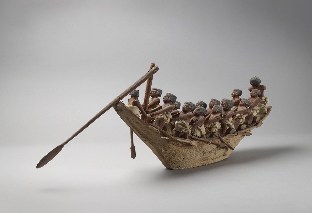 Modelo de barco funerario, de Beni Hasan, probablemente Reino Medio, c.2060-1786 de Egyptian