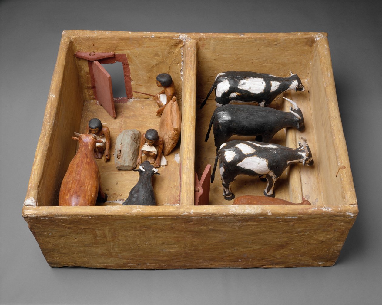 Modelo de un Establo de Ganado de la tumba de Meketre, c.1981-1975 a.C. de Egyptian 12th Dynasty