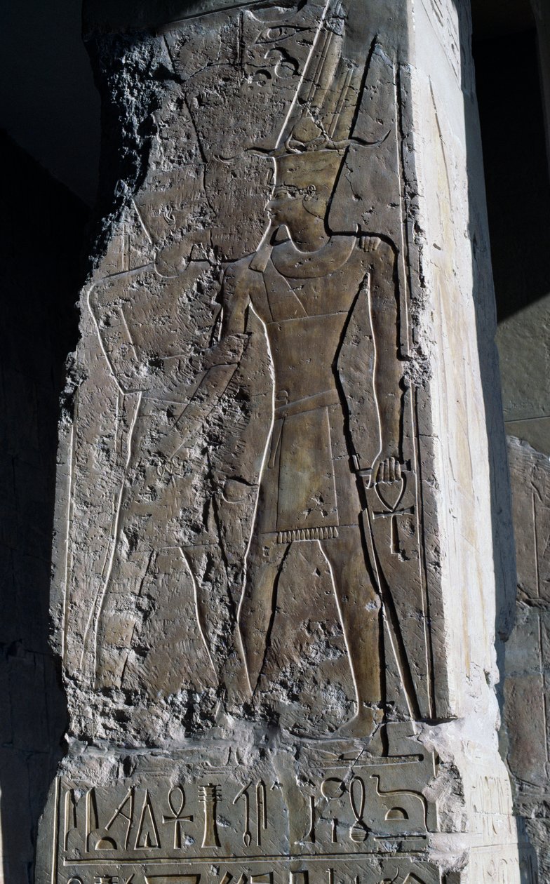 Bajorrelieve, Templo Mortuorio de la Reina Hatshepsut, Djeser-Djeseru (Santo de los Santos), Deir el-Bahri, Luxor, Tebas (Patrimonio de la Humanidad de la UNESCO) de Egyptian 18th Dynasty
