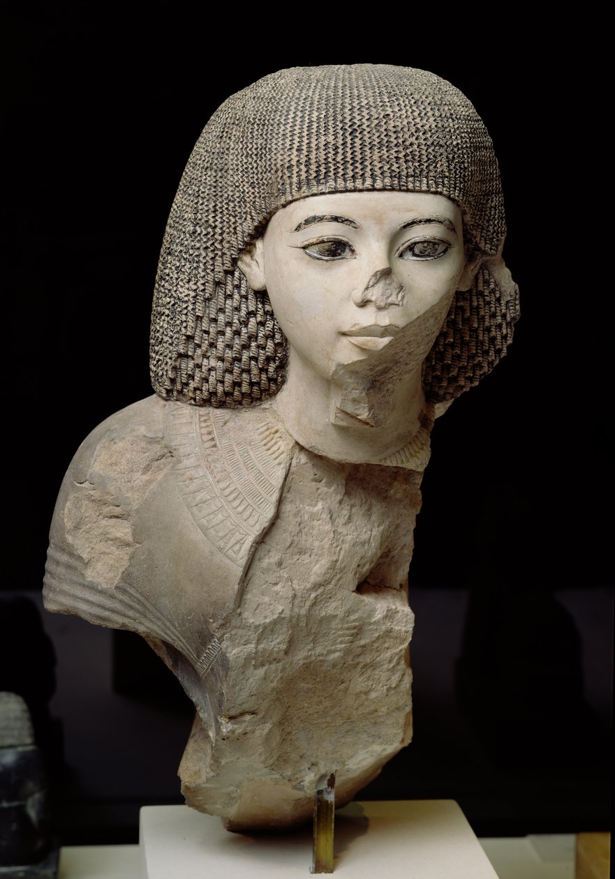 Busto del Escriba Real, Meniou, Nuevo Reino, c.1391-53 a.C. de Egyptian 18th Dynasty