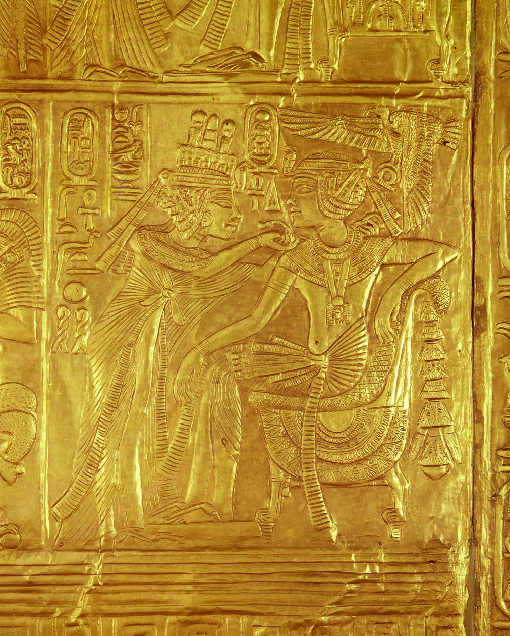 Detalle del Santuario Dorado, de la tumba de Tutankamón (c.1370-1352 a.C.) Reino Nuevo de Egyptian 18th Dynasty