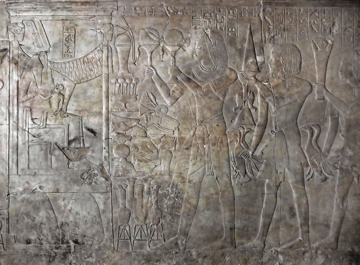 Antigüedad egipcia: relieve de la tumba de Kha em Het de Egyptian 18th Dynasty