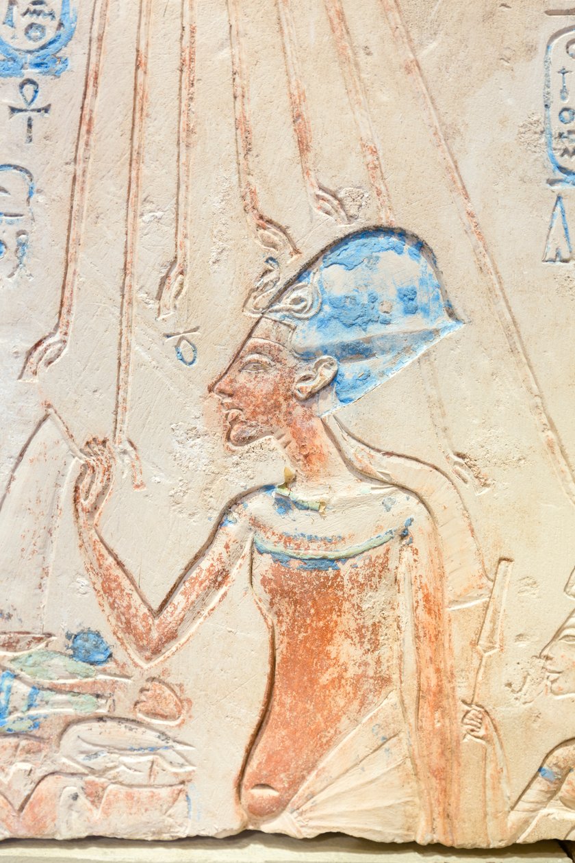 Fachada de un santuario, detalle de Egyptian 18th Dynasty
