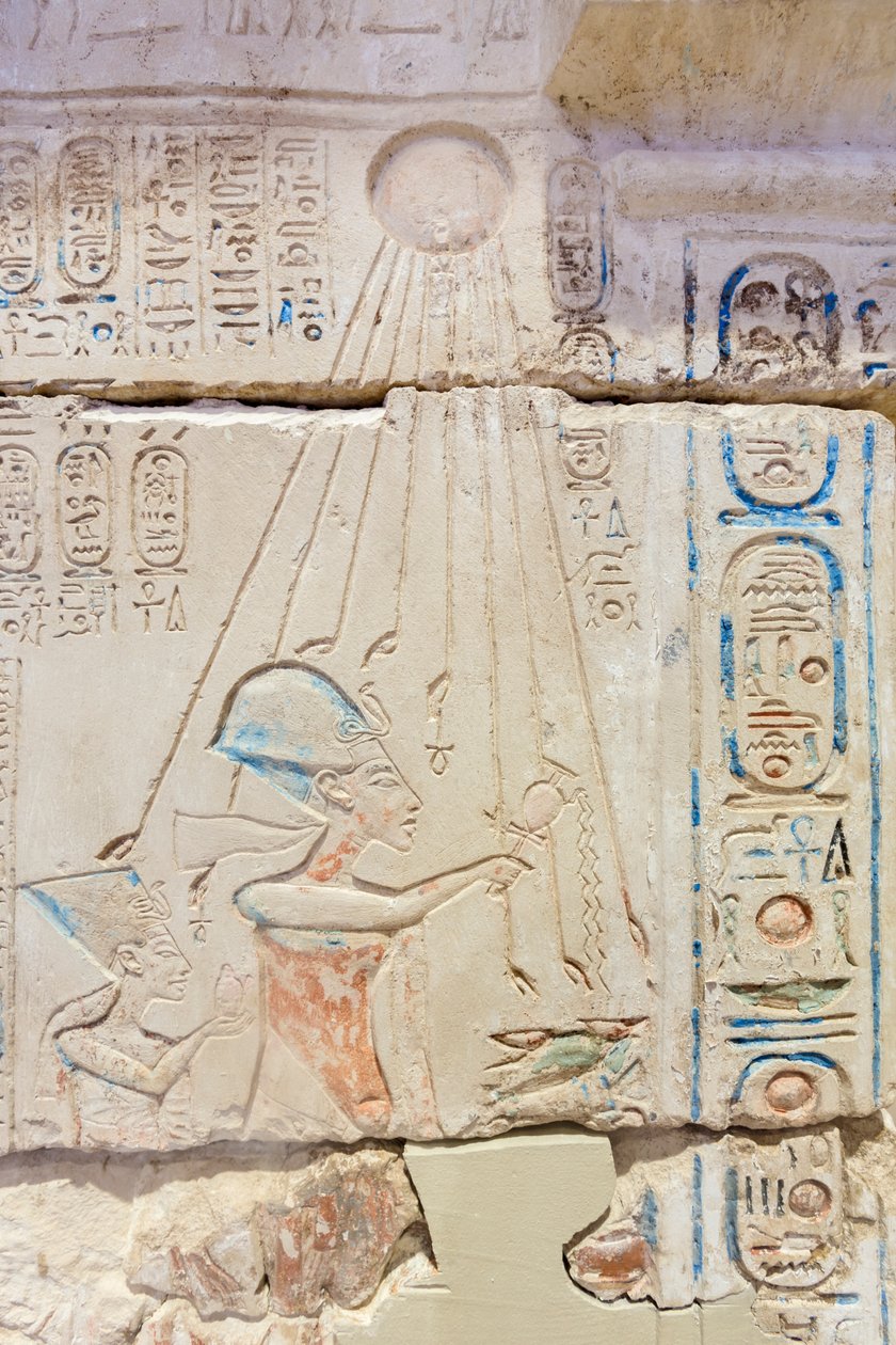 Fachada de un santuario, detalle de Egyptian 18th Dynasty