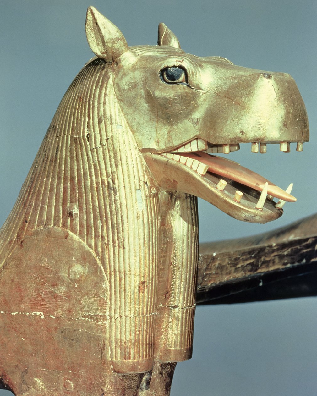 Cabecera funeraria en forma de la diosa Tueris, de la tumba de Tutankamón (c.1370-52 a.C.) Nuevo Reino de Egyptian 18th Dynasty