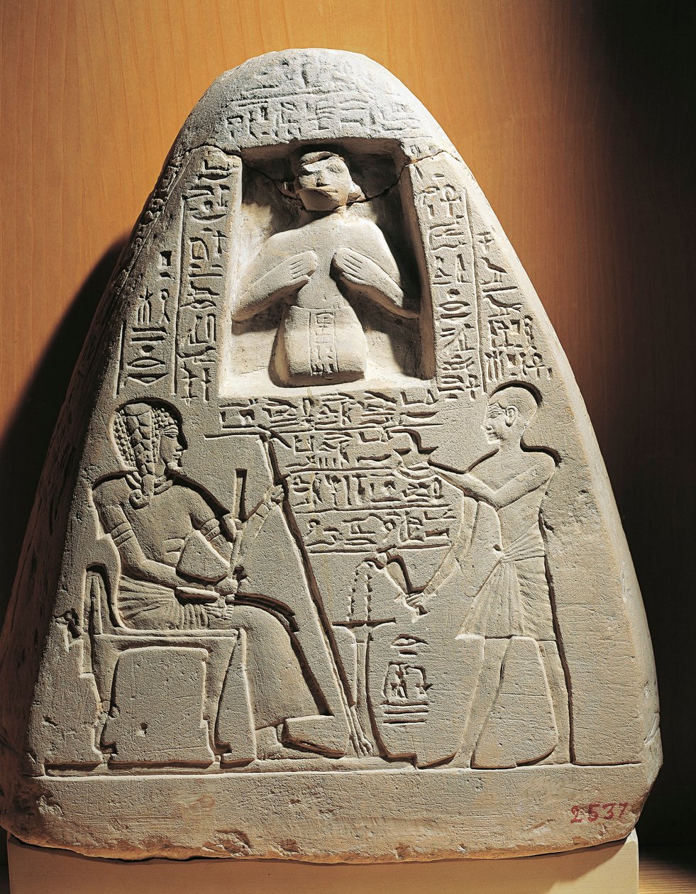 Estela funeraria de piedra caliza del sumo sacerdote Ptahmose, de Saqqara de Egyptian 18th Dynasty