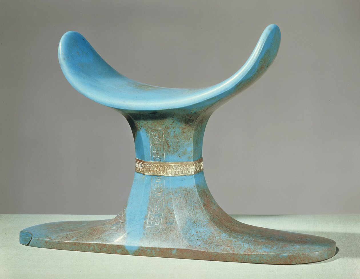 Reposacabezas, de la tumba de Tutankamón (c.1370-52 a.C.) Nuevo Reino de Egyptian 18th Dynasty