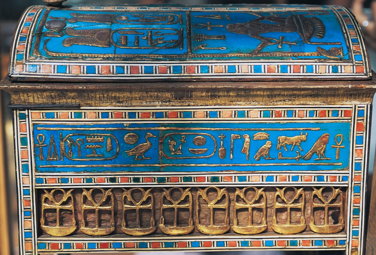 Joyas de Amenhotep III y Teye, de la Tumba de Yuia y Thuia, Valle de los Reyes, Egipto, Civilización egipcia, Reino Nuevo, Dinastía XVIII de Egyptian 18th Dynasty