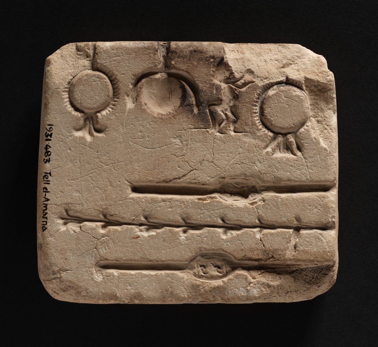 Molde de piedra caliza para fundir joyas de metal, Reino Nuevo de Egyptian 18th Dynasty
