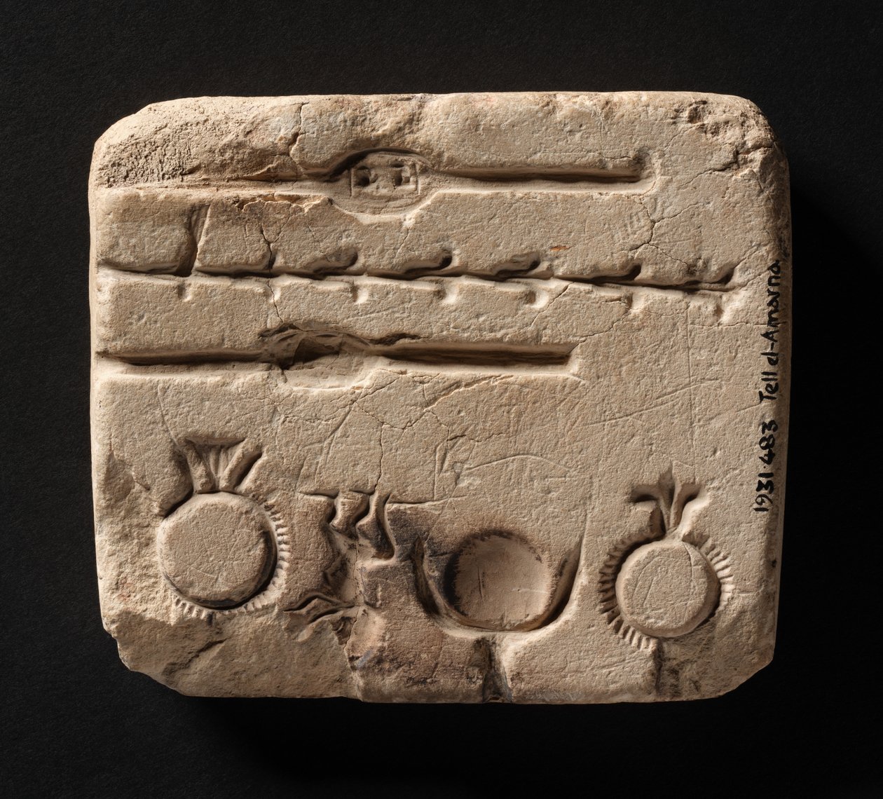 Molde de piedra caliza para fundir joyas de metal, Reino Nuevo de Egyptian 18th Dynasty