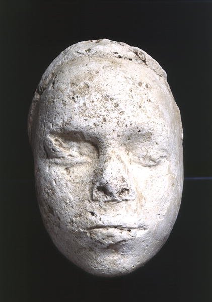 Máscara masculina, posiblemente un estudio de escultor, de Tell El-Amarna, c.1353-1295 a.C. de Egyptian 18th Dynasty
