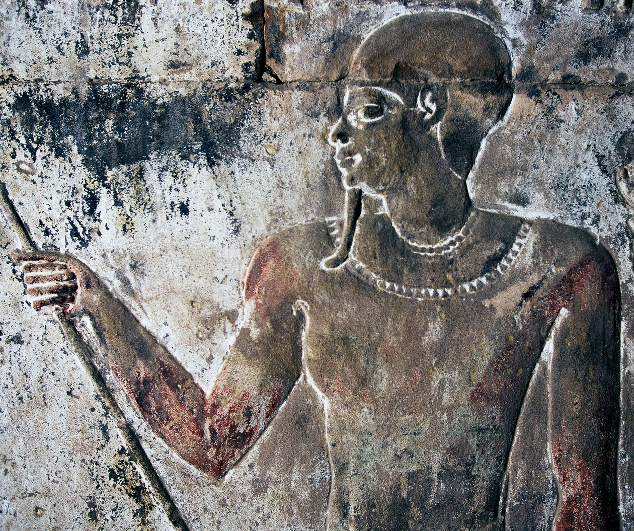 Relieve pintado, Templo Mortuorio de Hatshepsut, Deir el-Bahri, Luxor, Tebas (Lista del Patrimonio Mundial de la Unesco de Egyptian 18th Dynasty