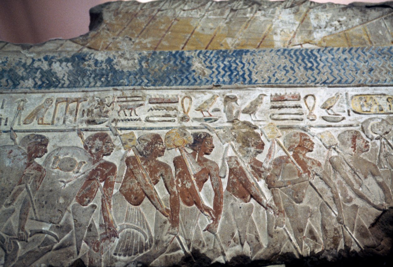Relieve del desfile militar de Egyptian 18th Dynasty