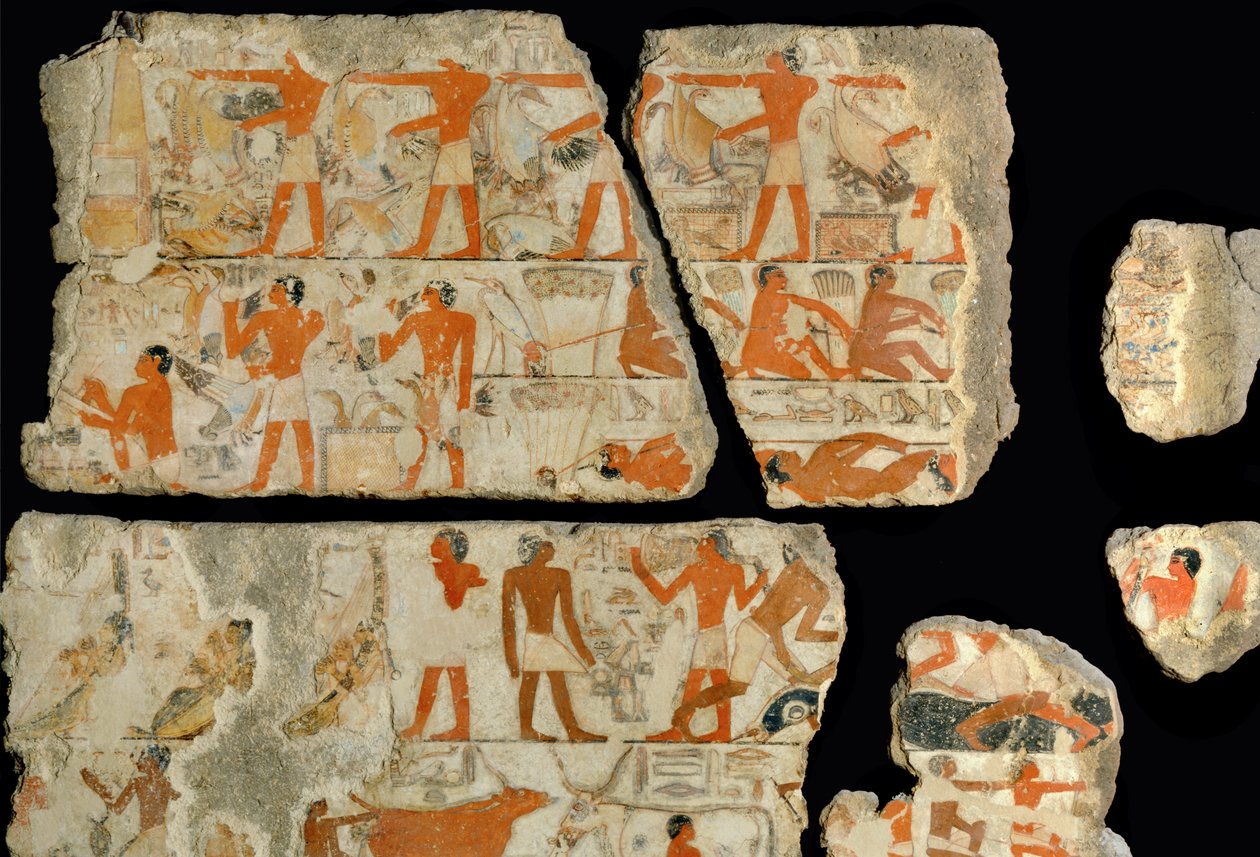 Escena en los pantanos del río Nilo ... de Egyptian 18th Dynasty