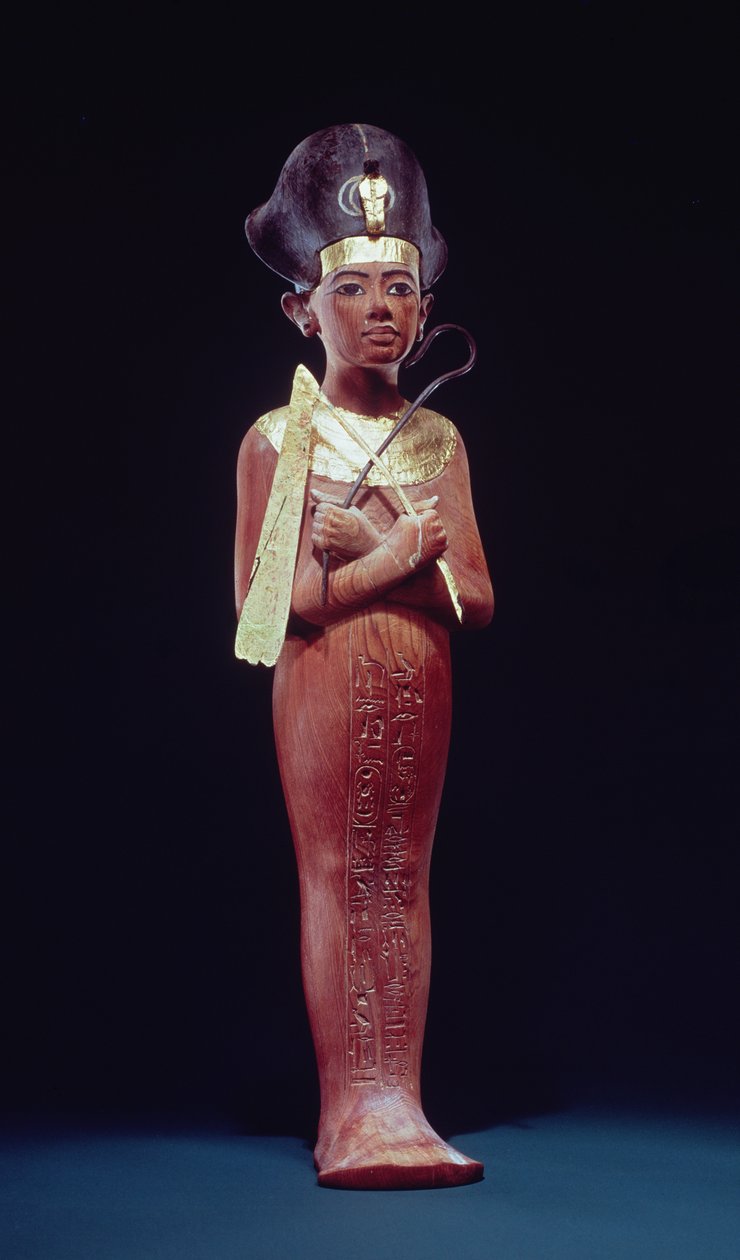 Figura Shabti del rey de la tumba de Tutankamón (c.1370-1352 a.C.) Reino Nuevo de Egyptian 18th Dynasty