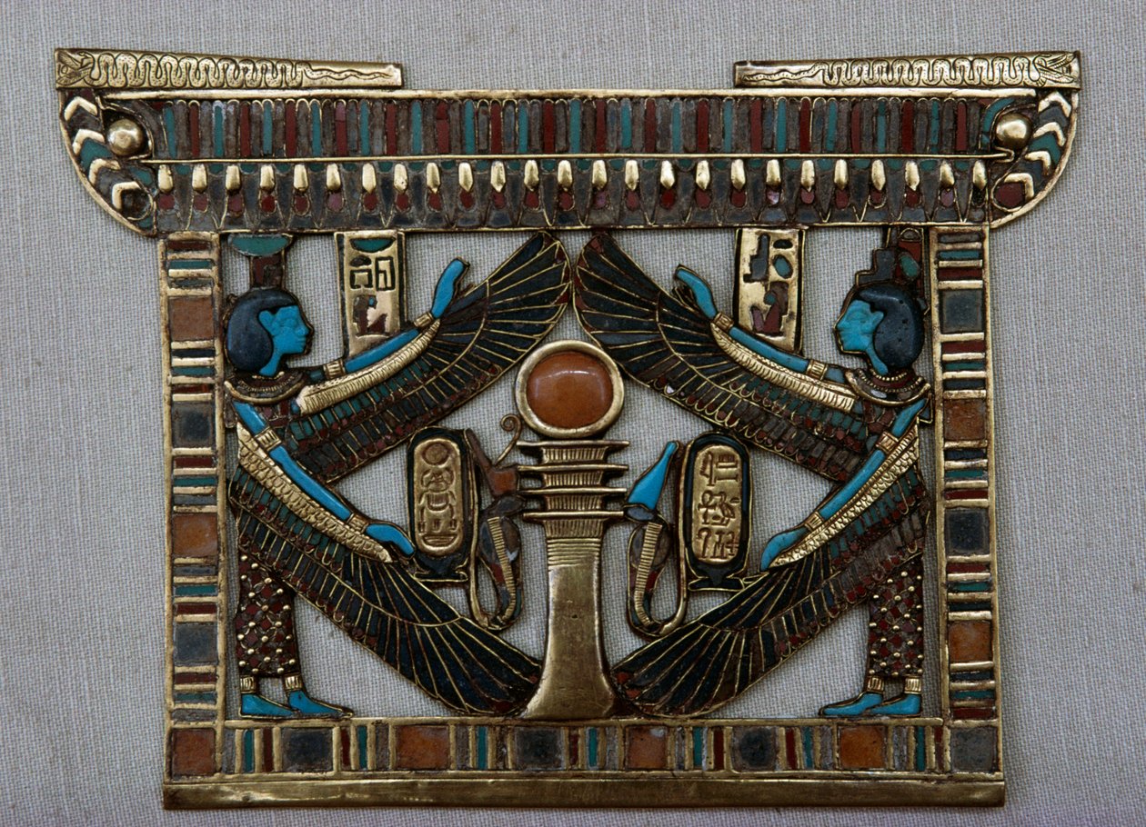 Pectoral en forma de templo, Tesoro de Tutankamón, Egipto, Civilización egipcia, Reino Nuevo, Dinastía XVIII de Egyptian 18th Dynasty