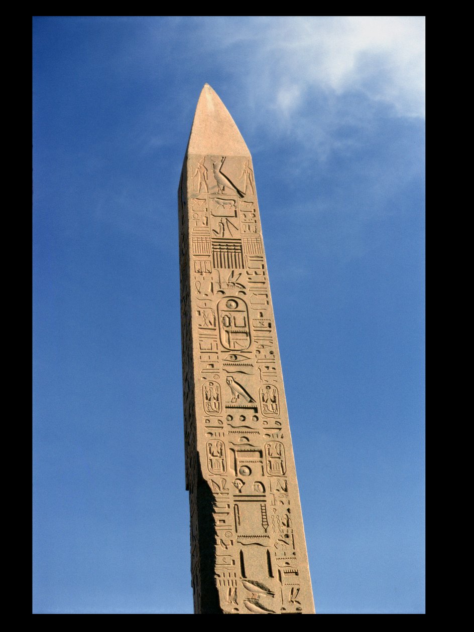 El obelisco de Tutmosis I (1504-1492 a.C.) en el Gran Templo de Amón, Templo de Karnak, Reino Nuevo de Egyptian 18th Dynasty