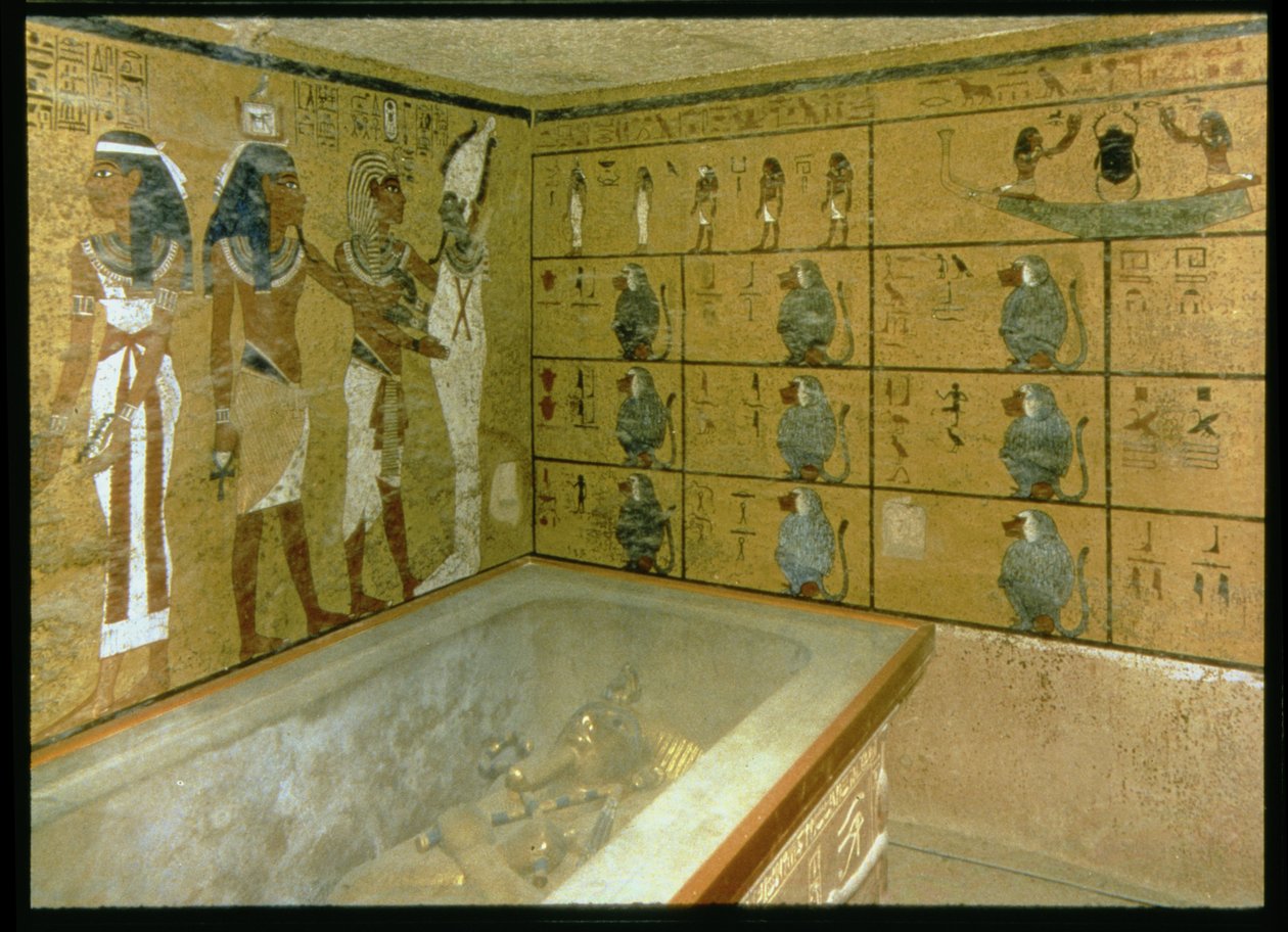 La cámara funeraria de la tumba de Tutankamón, Reino Nuevo (foto) de Egyptian 18th Dynasty