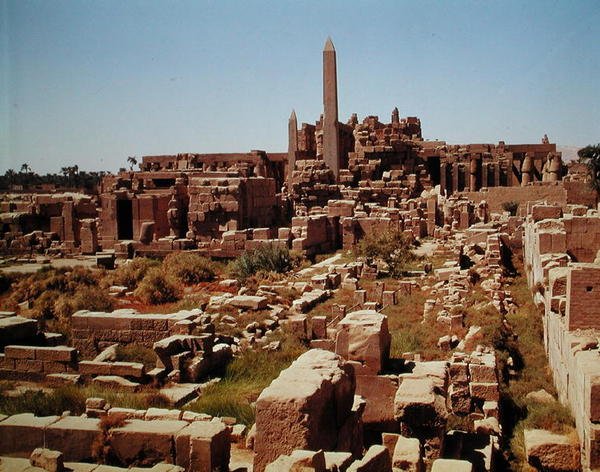 Vista del Templo de Amón, Nuevo Reino de Egyptian 18th Dynasty