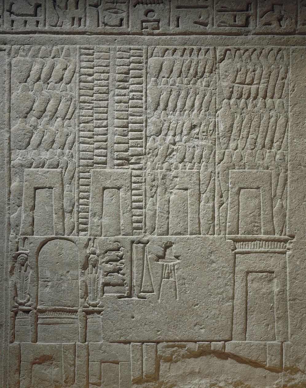 Relieve mural que representa un almacén (detalle) de Egyptian 18th Dynasty