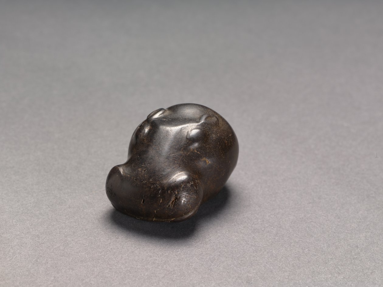 Peso en forma de cabeza de hipopótamo, c.1540-1296 a.C. de Egyptian 18th Dynasty
