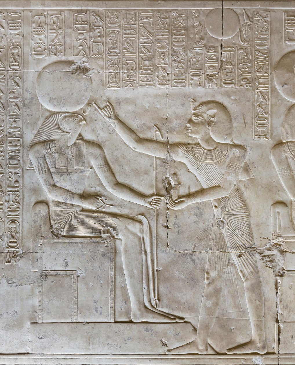Bajorrelieve, templo de Seti I, Abidos, Egipto de Egyptian 19th Dynasty