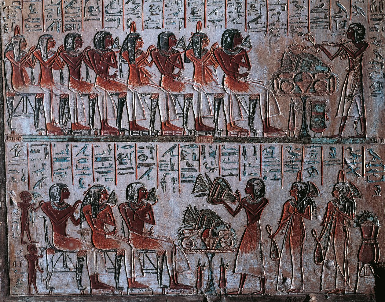 Detalle de la estela de Kara de Egyptian 19th Dynasty