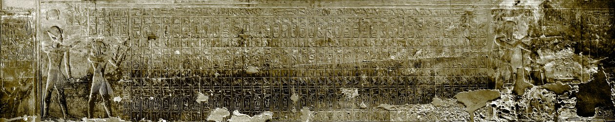 Antigüedad egipcia: lista de reyes de Abidos. Templo de Sethi (Sety o Seti) I (19ª dinastía) de Egyptian 19th Dynasty