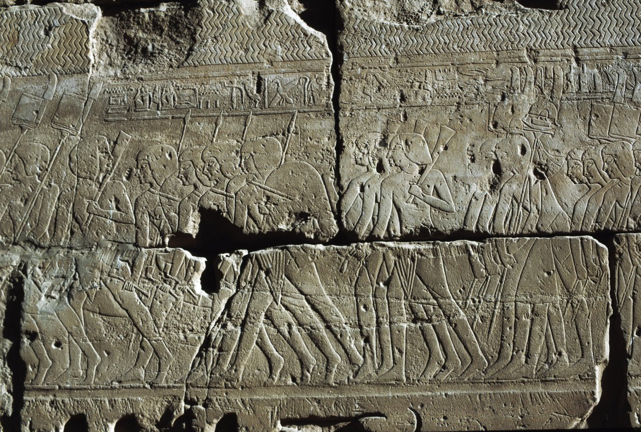 Relieve, Templo de Amón, Luxor, antigua Tebas (Lista del Patrimonio Mundial de la UNESCO de Egyptian 19th Dynasty