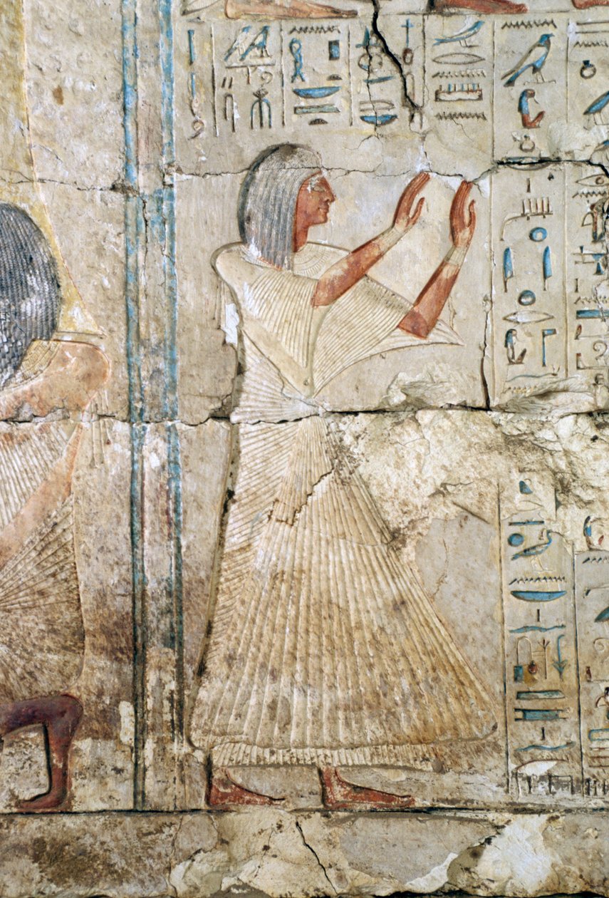Relieve de la tumba de Netcherouymes, alto funcionario de Ramsés II, 2475 a.C., Saqqara, Civilización egipcia, Reino Nuevo, Dinastía XIX de Egyptian 19th Dynasty