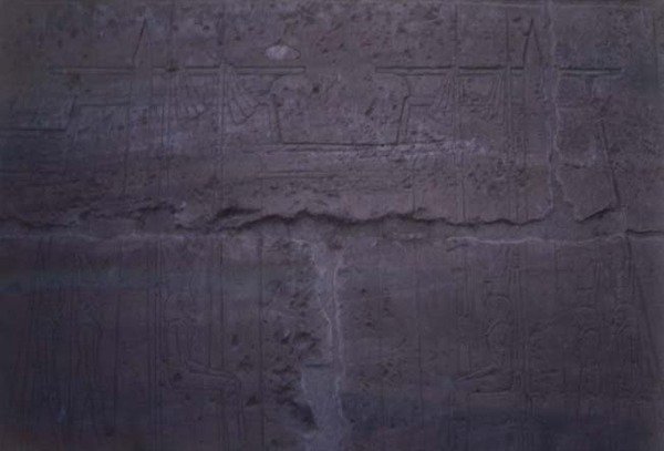Relieve que muestra la fachada del templo de Amón, completado por Ramsés II (1298-32) de Egyptian 19th Dynasty