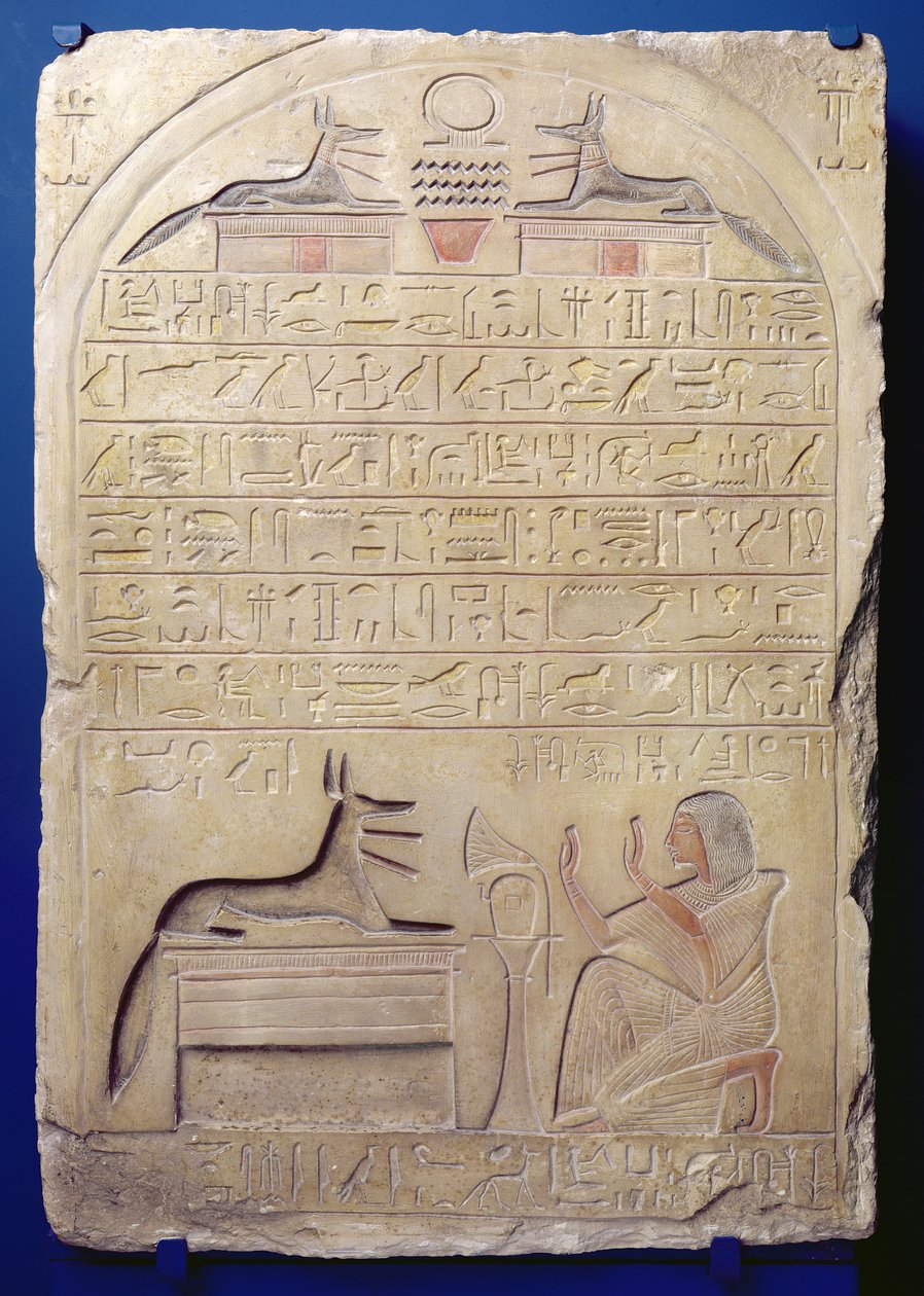 Estela del General Kasa, Nuevo Reino, c.1294-c.1279 a.C. de Egyptian 19th Dynasty