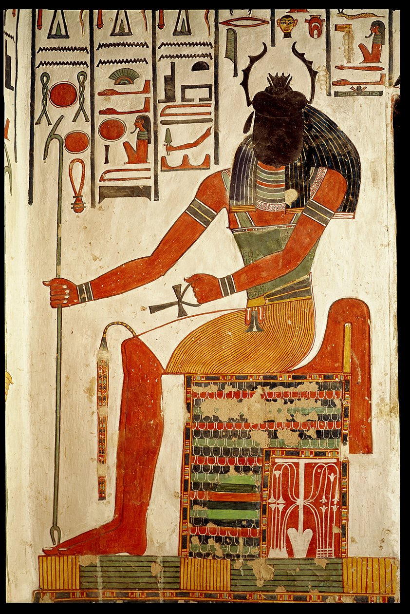 El dios, Khepri, de la Tumba de Nefertari, Nuevo Reino de Egyptian 19th Dynasty