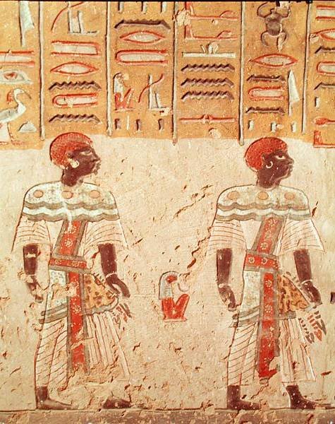 Nubios, de la Tumba de Ramsés III (c.1184-1153 a.C.) Nuevo Reino de Egyptian 20th Dynasty