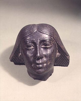 Cabeza de un hombre, probablemente un alto funcionario, c.700 a.C. de Egyptian 25th Dynasty