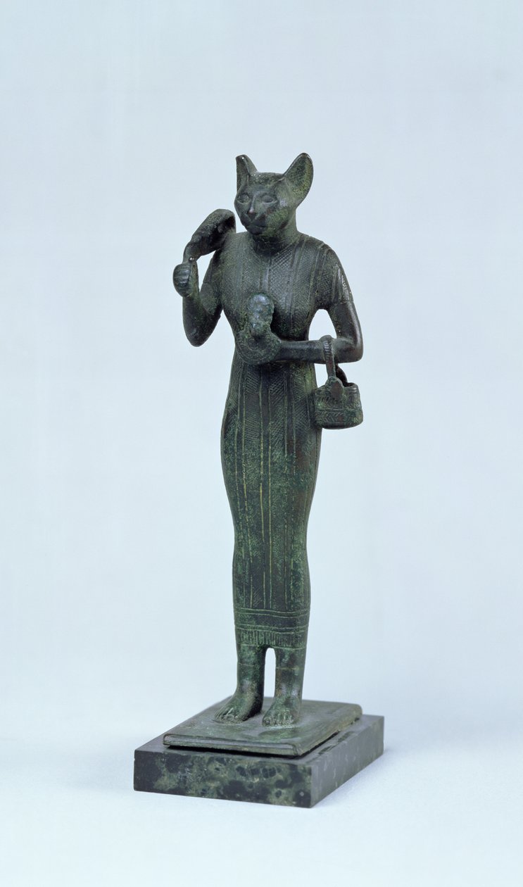 Estatuilla de la diosa Bastet, Tercer Periodo Intermedio (bronce) de Egyptian 25th Dynasty