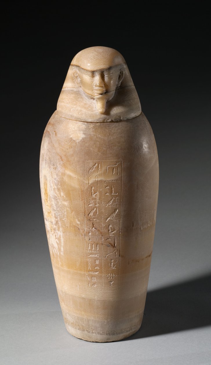 Jarro canópico con cabeza de hombre, 664-525 a.C. de Egyptian 26th Dynasty