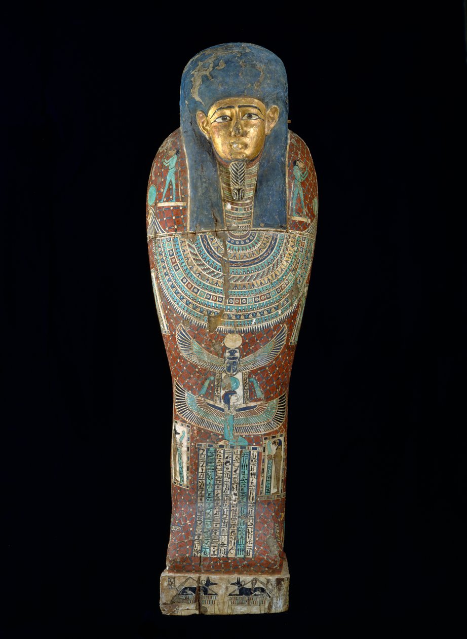 Ataúd de Pedi-Osiris, período ptolemaico (305-30 a.C.) de Egyptian 26th Dynasty