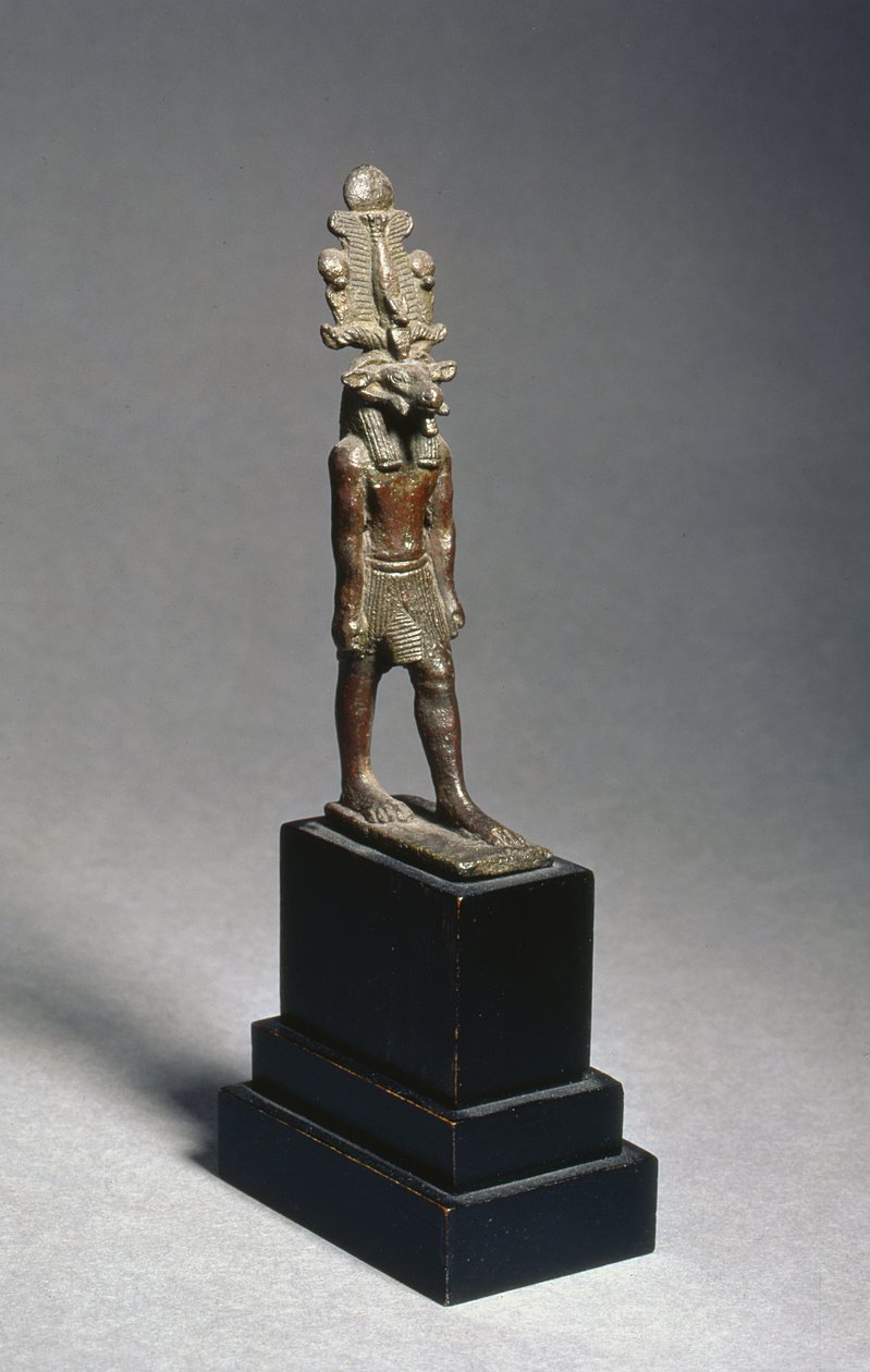 Figura de Harsaphes, una deidad con cabeza de carnero, Periodo Tardío, c.600 a.C. de Egyptian 26th Dynasty