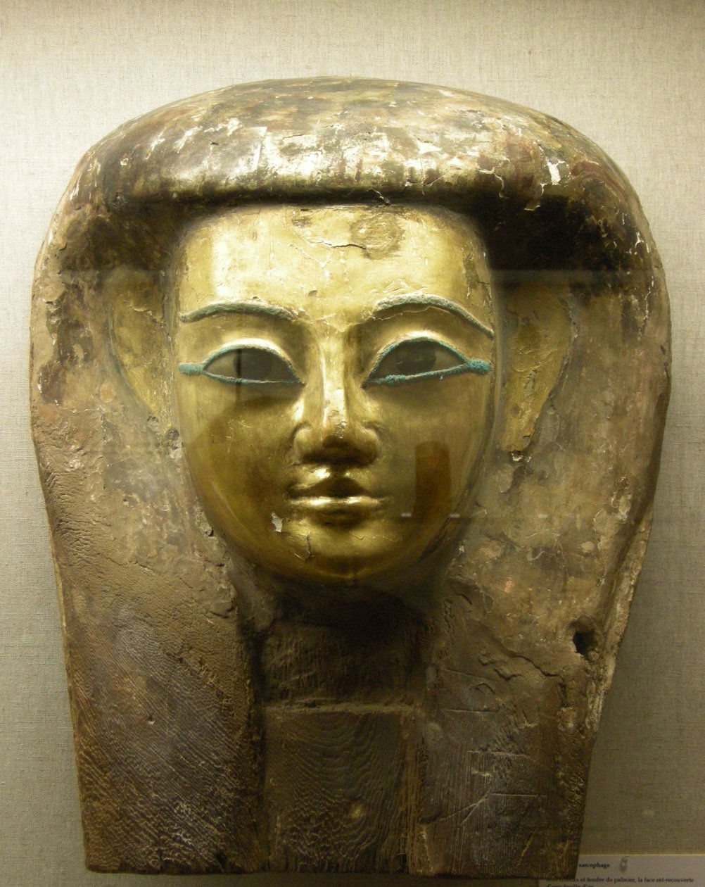 Cabeza de un sarcófago, Período Saita de Egyptian 26th Dynasty