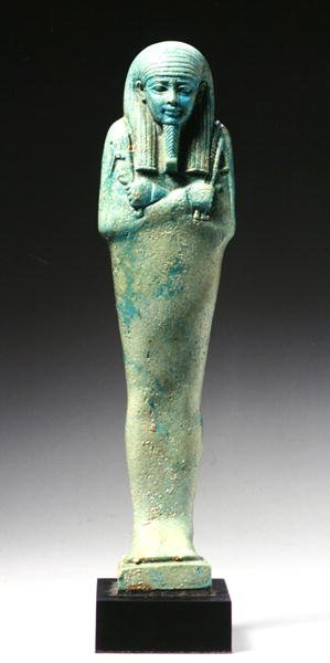 Figura Ushabti para Nakht-Hor-em-heb-mes-em-khereden, Período Dinástico Tardío, c.600 a.C. de Egyptian 26th Dynasty