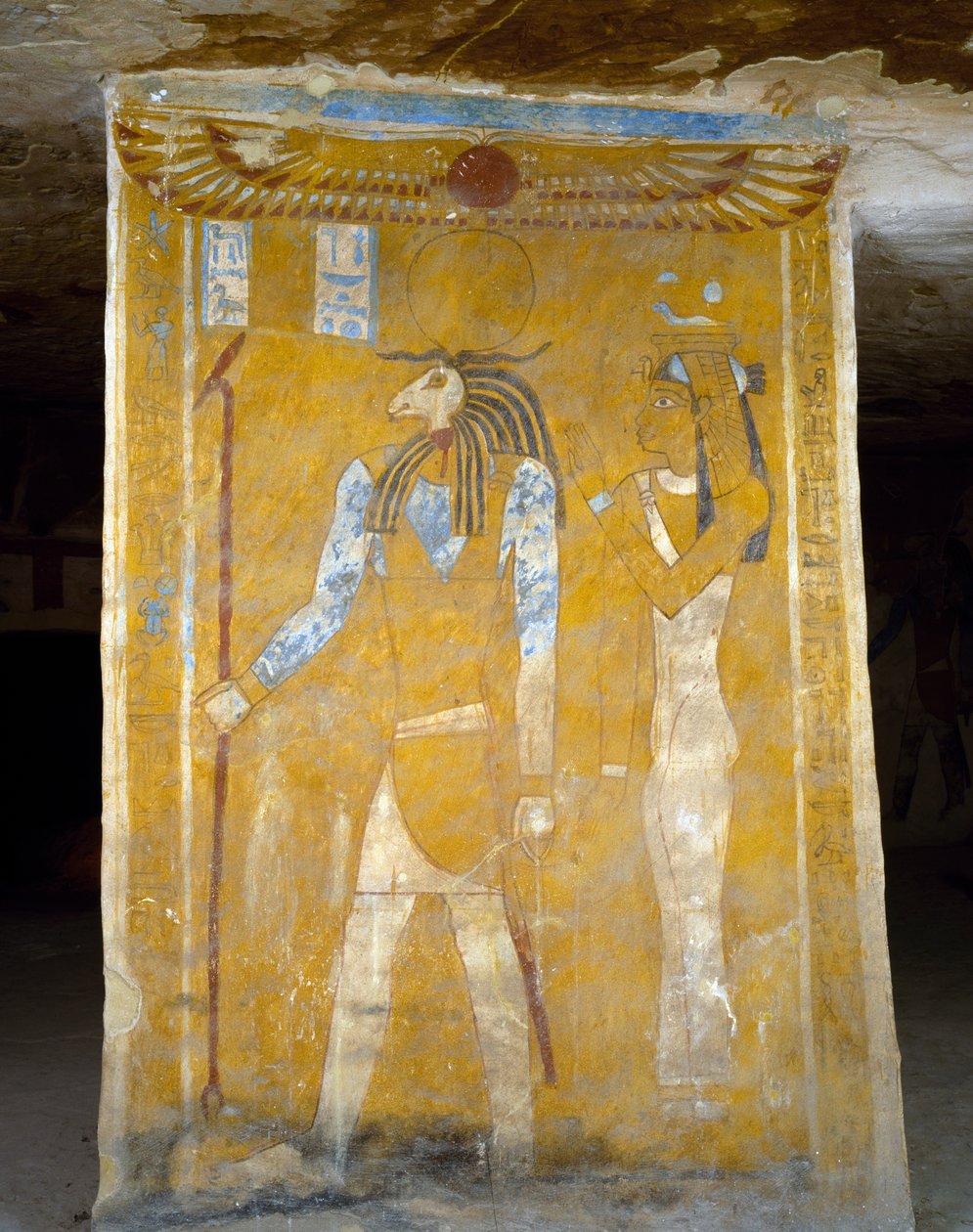 Pinturas murales de la Tumba de Pa Nentwy, Oasis de Bahariya, Giza, Egipto. Civilización egipcia, Dinastía XXVI, 663-525 a.C. de Egyptian 26th Dynasty