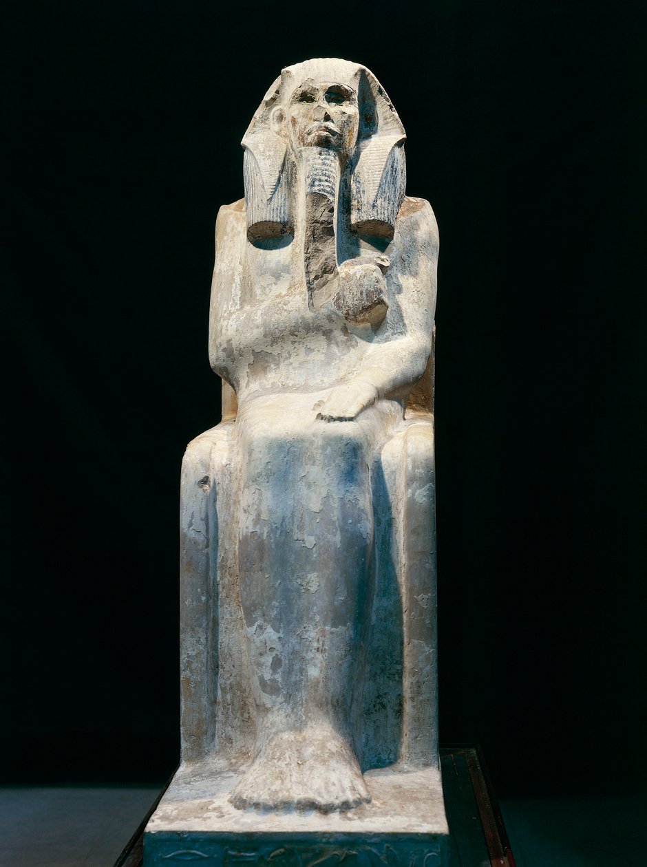Estatua del faraón Djoser, de Saqqara, dinastía III de Egyptian 3rd Dynasty