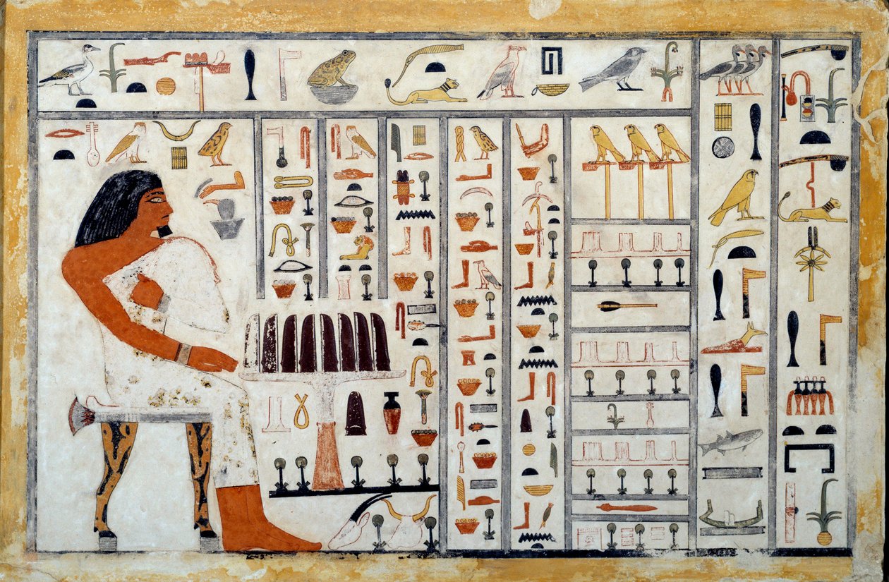 Antigüedad egipcia: estela de piedra caliza del Príncipe Oupemnefret de Egyptian 4th Dynasty