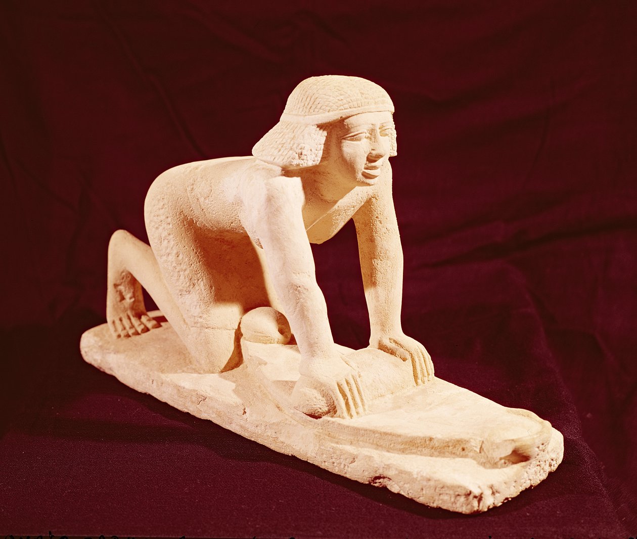 Modelo de un sirviente moliendo grano, Reino Antiguo, de Saqqara de Egyptian 5th Dynasty