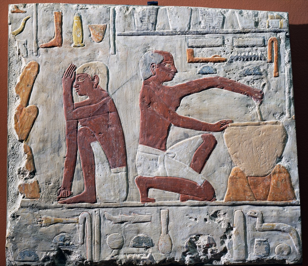 Preparación y horneado del pan, 2500-2350 a.C. de Egyptian 5th Dynasty