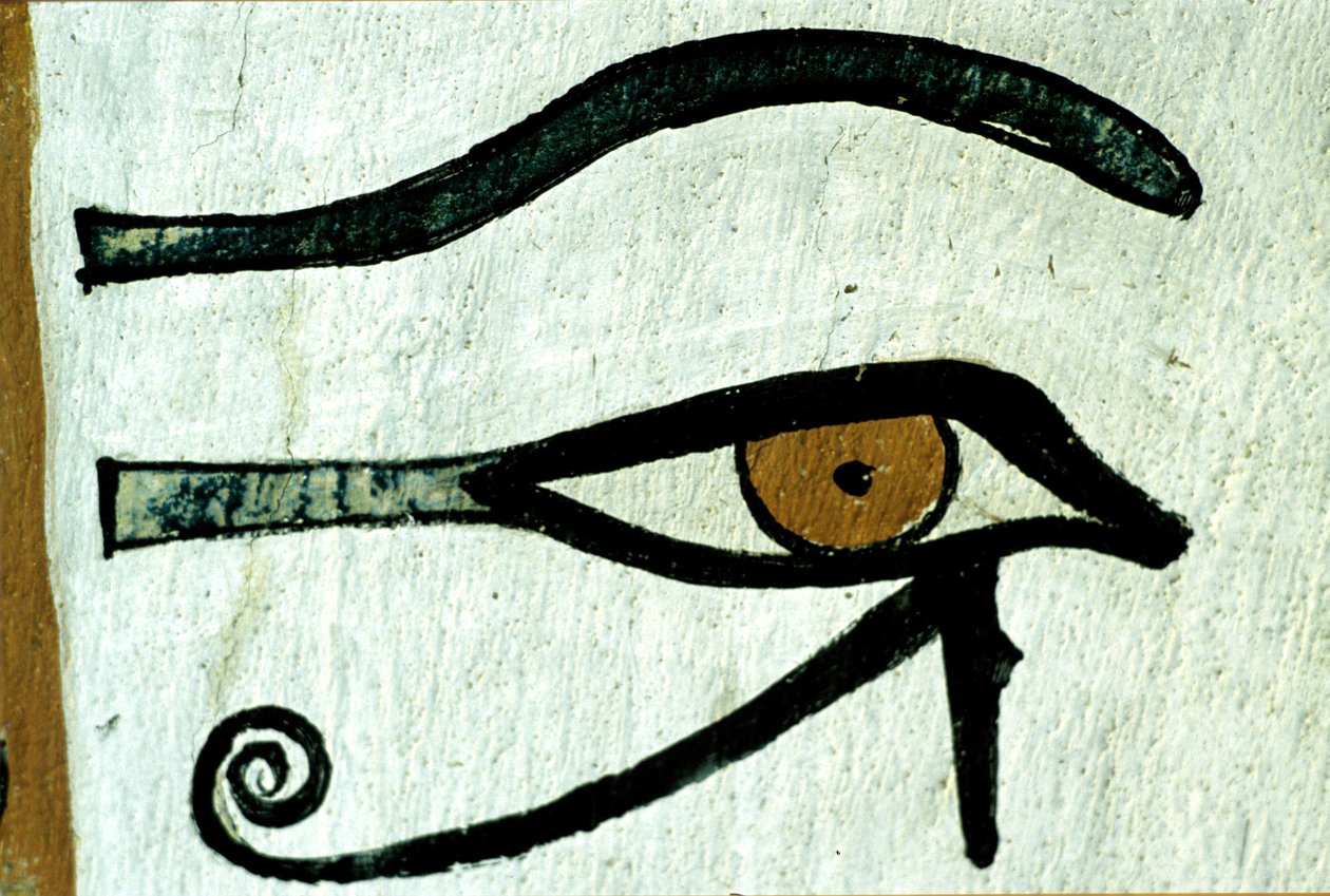 Antiguo Egipto, Pintura mural, , El ojo de Horus, Tumba de Sennedjem, Tebas, Deir el Medina de Egyptian Egyptian