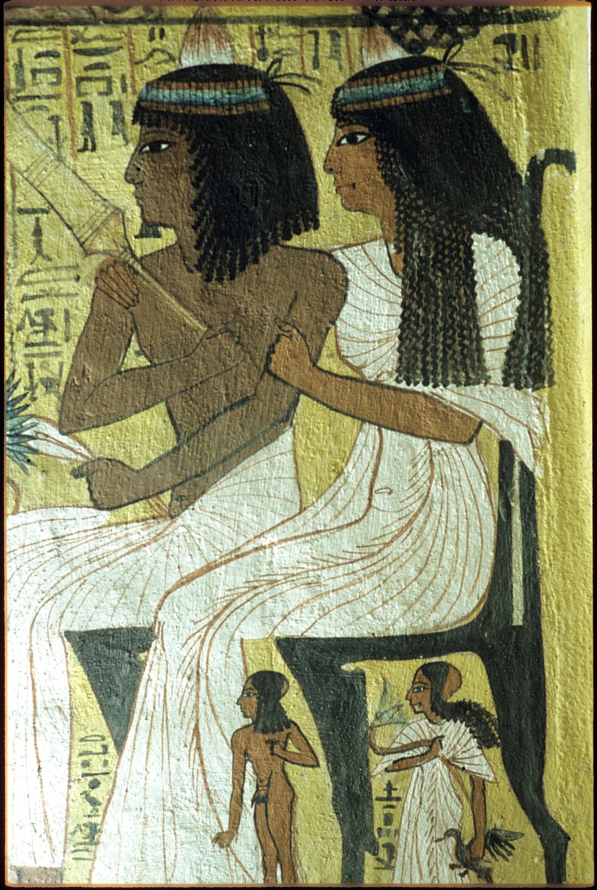 Antiguo Egipto, Pintura mural, Tumba de Sennedjem, Tumba de los Nobles, Tebas, Deir el Medina de Egyptian Egyptian